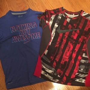 Nike Drifit 2 Boys Medium Shirts